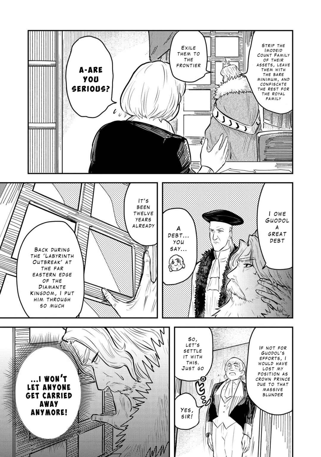 Page 24 Chapter 5 Outo One Ope Golem Master. Masakano Tsuihou!? ~Jiyuu no mi ni Nattanode Deshi no Bijin Yuusha-tachi to Issho ni Saikyou Gouremu Tsukurimasu. Modotte Koi to Iwarete mo Mou Shiran!~