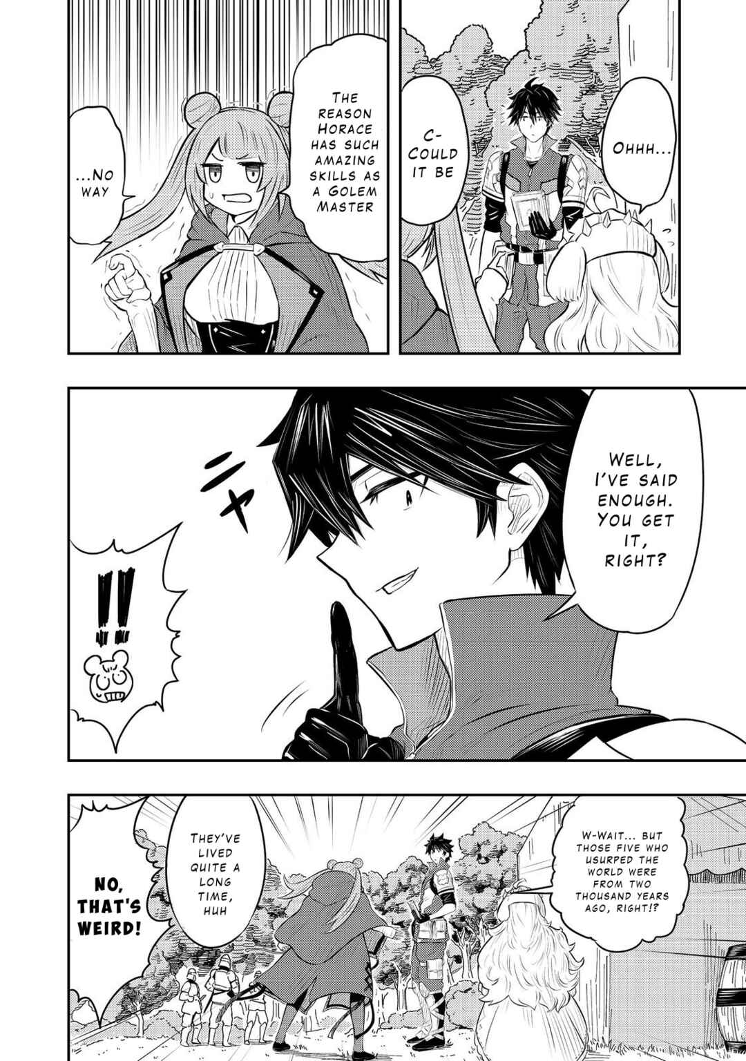 Page 14 Chapter 4 Outo One Ope Golem Master. Masakano Tsuihou!? ~Jiyuu no mi ni Nattanode Deshi no Bijin Yuusha-tachi to Issho ni Saikyou Gouremu Tsukurimasu. Modotte Koi to Iwarete mo Mou Shiran!~