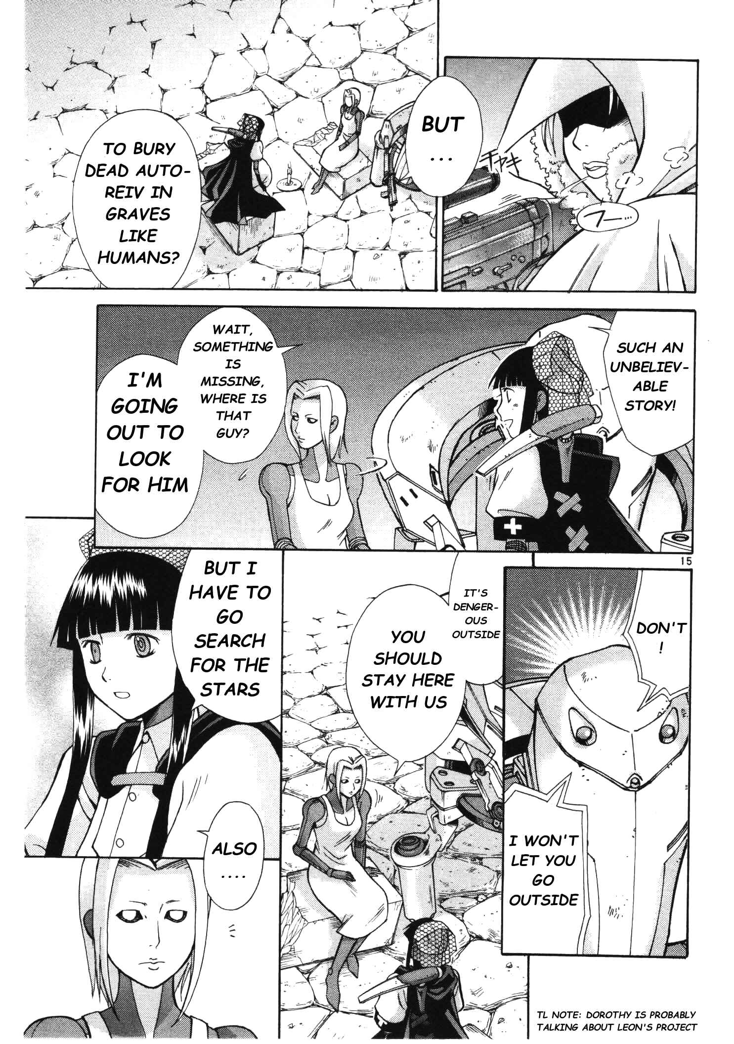 Page 16 Chapter 3 Ergo Proxy - Centzon Hitchers and Undertaker
