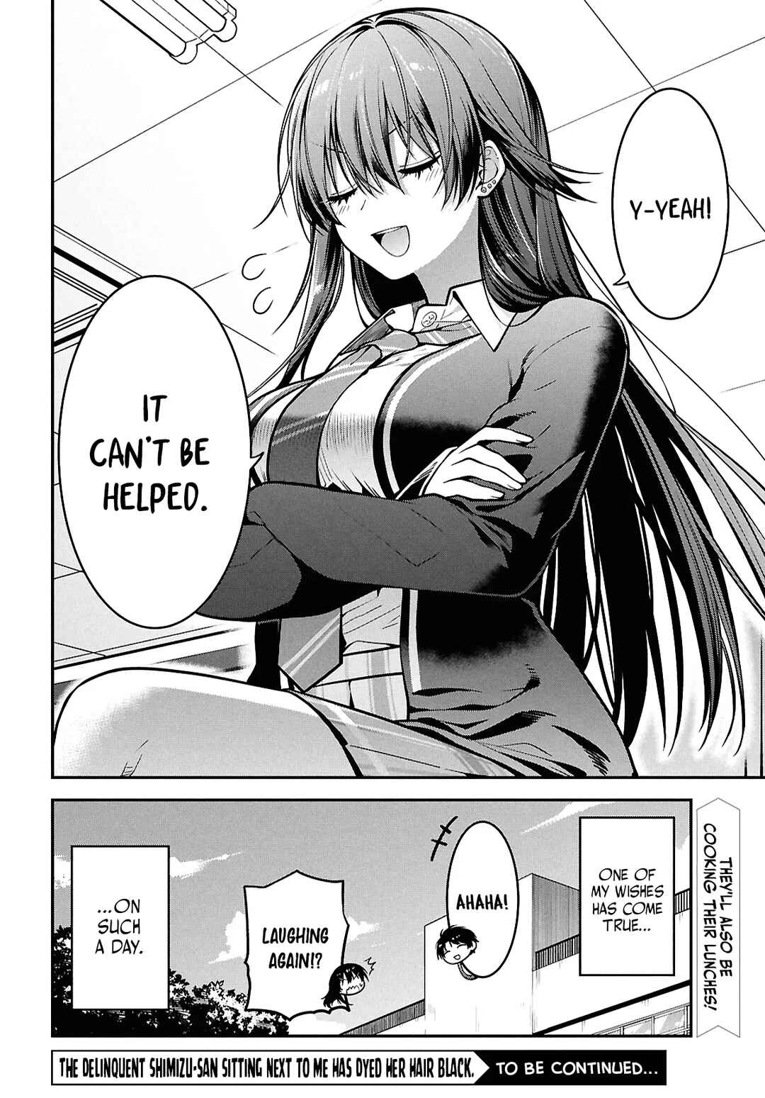 Page 34 Chapter 2 Tonari no Seki no Yankee Shimizu-san ga Kami o Kuroku Sometekita