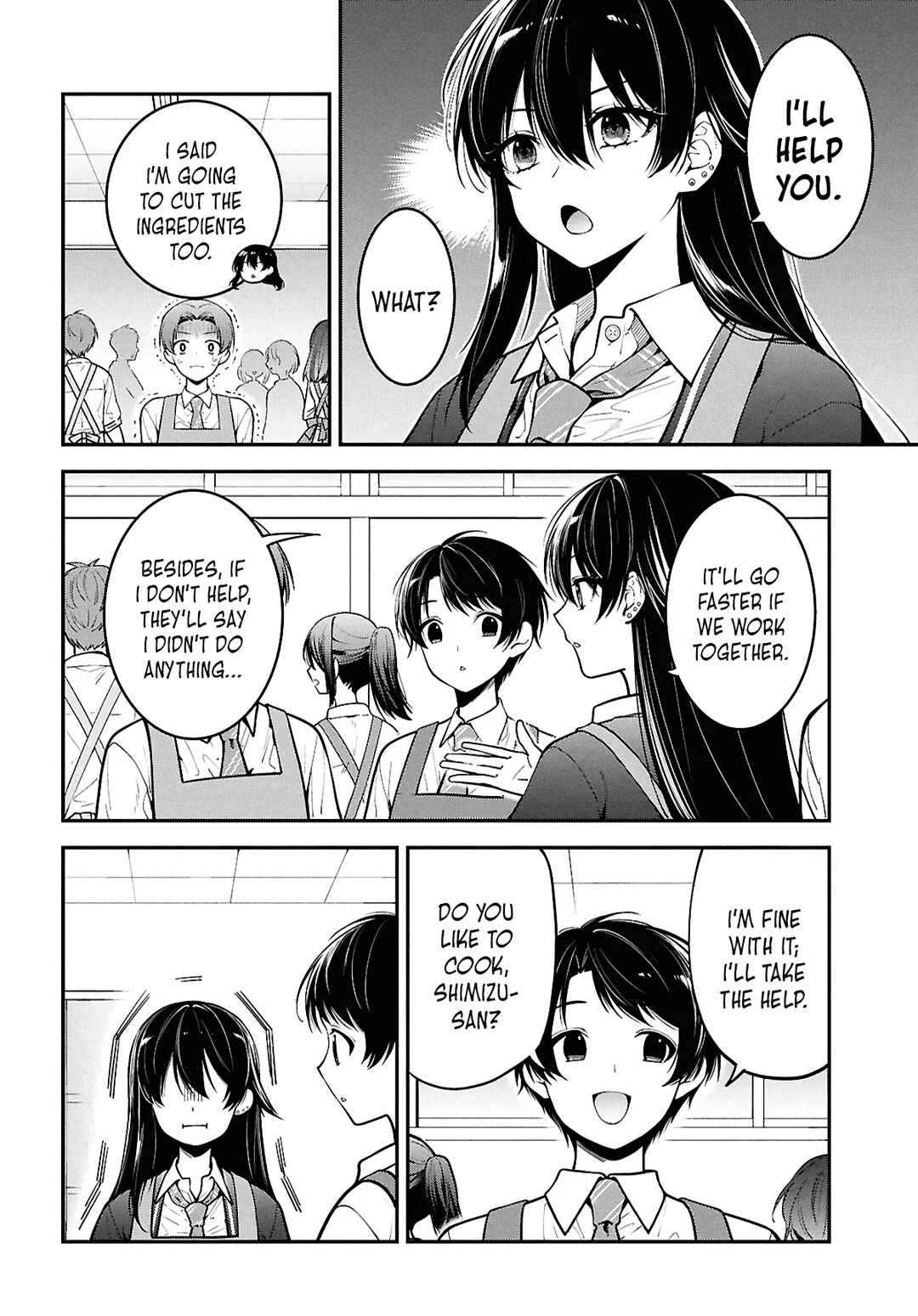 Page 8 Chapter 2 Tonari no Seki no Yankee Shimizu-san ga Kami o Kuroku Sometekita