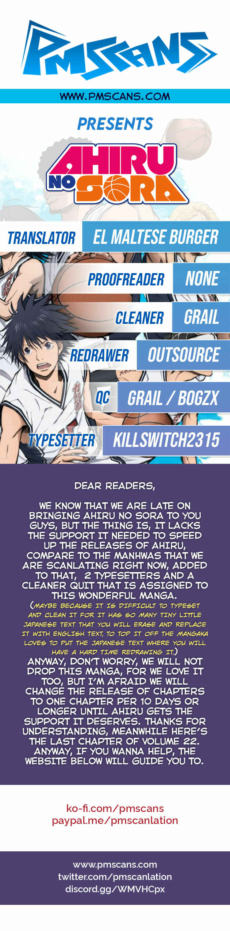 Page 1 Chapter 164 Ahiru no Sora