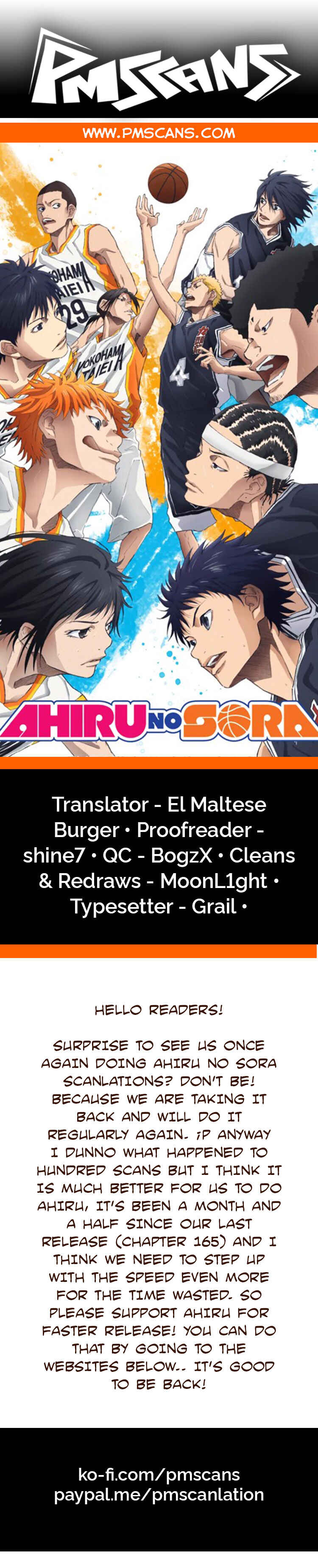 Page 1 Chapter 166.2 Ahiru no Sora