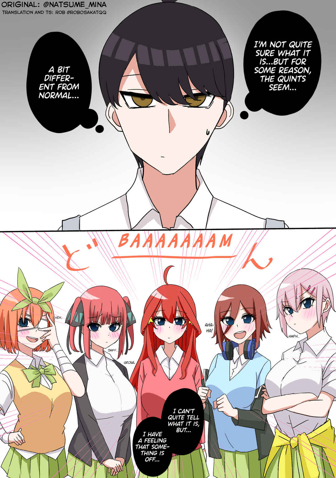 Page 1 Chapter 1 5Toubun no Hanayome - I woke up and the quintuplets were acting strange (Doujinshi)