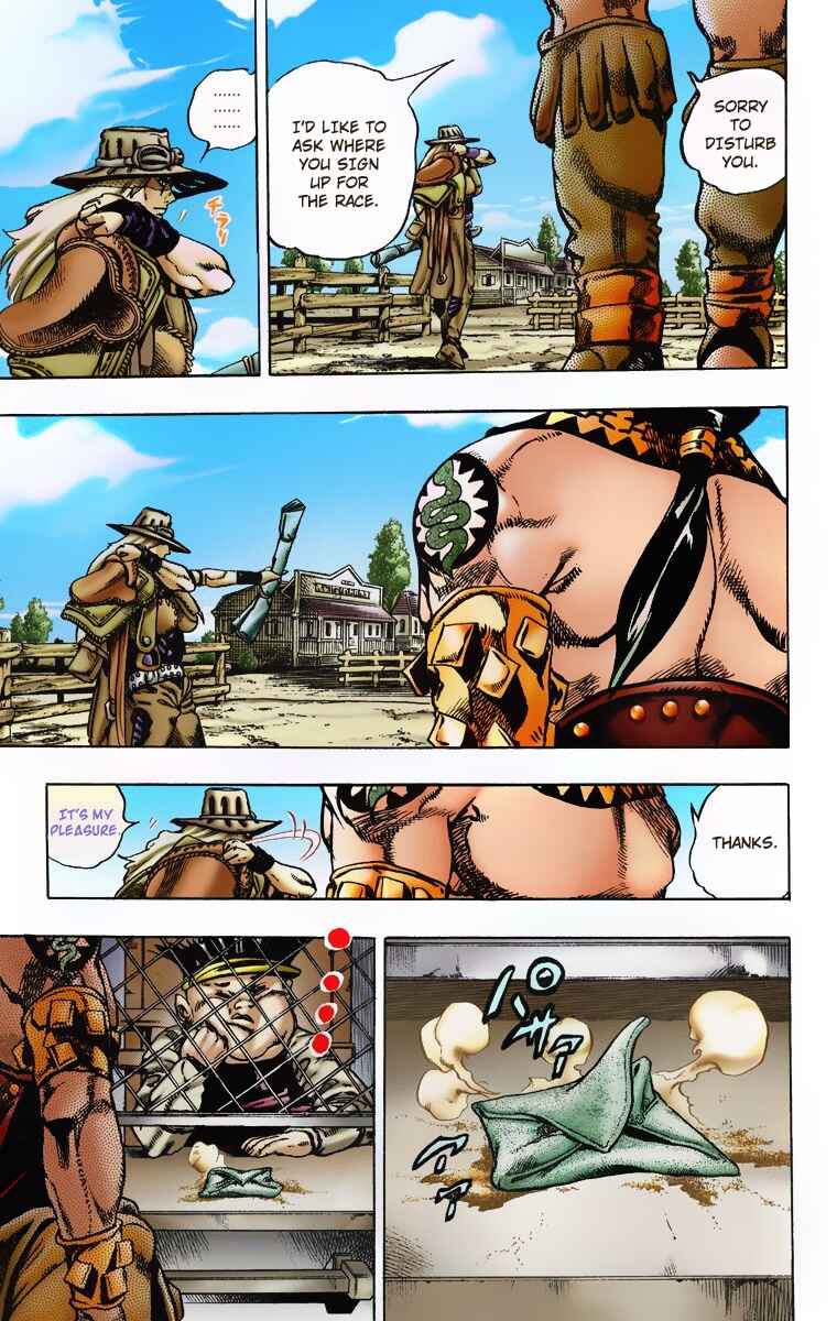 Page 13 Chapter 4 JoJos Bizarre Adventure, Part 7: Steel Ball Run (Official Colored)