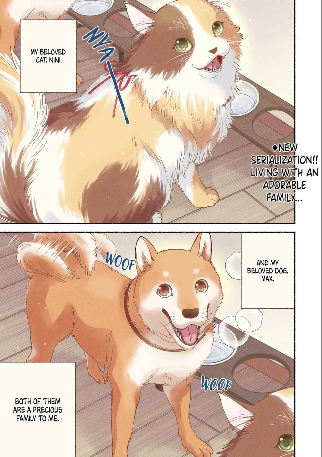 Page 1 Chapter 1 Mofumofu to Mukumuku to Isekai Hyouryuu Seikatsu ~Oishiu Gohan, Kami-sama, Kazoku-tsuki~