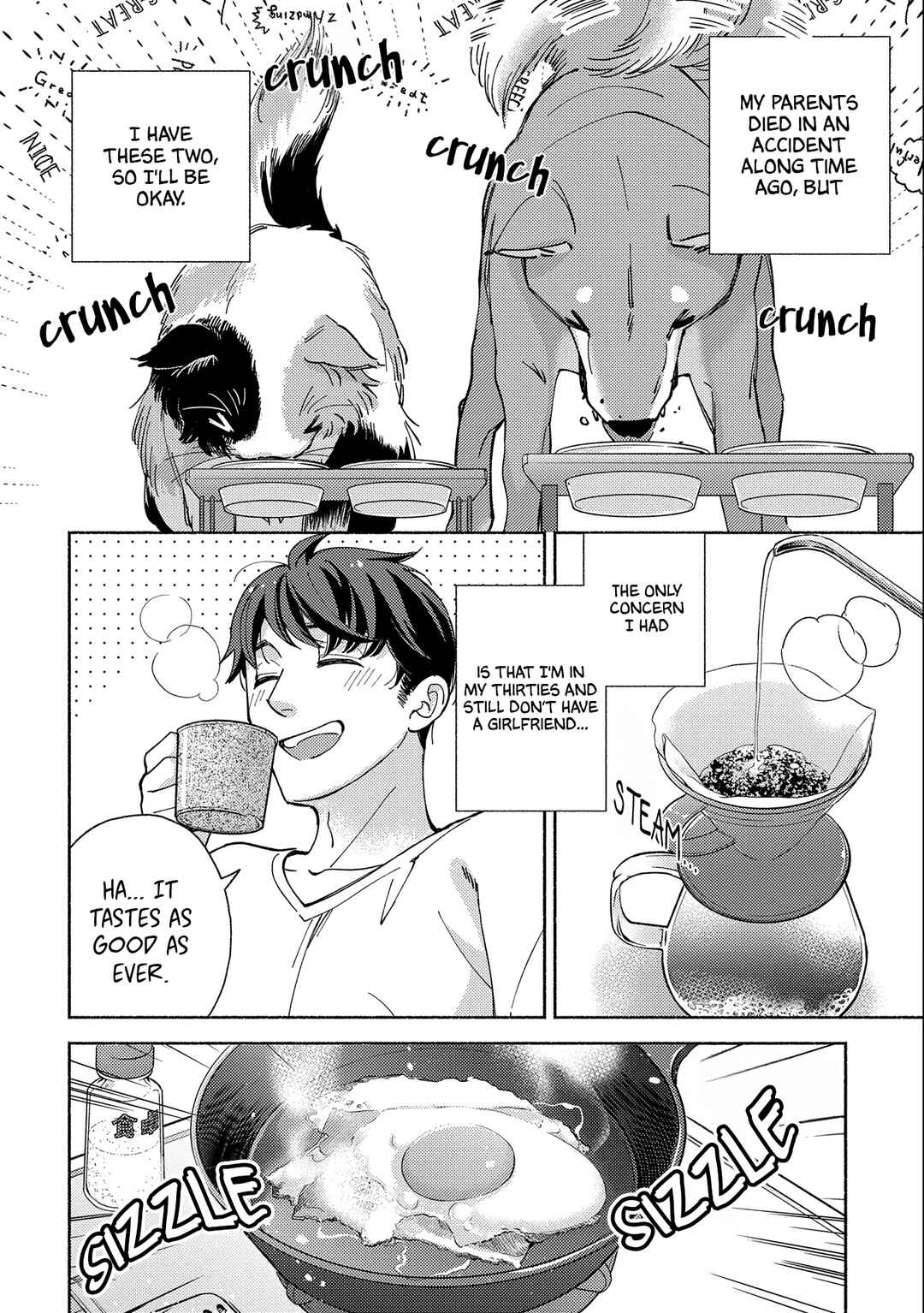 Page 3 Chapter 1 Mofumofu to Mukumuku to Isekai Hyouryuu Seikatsu ~Oishiu Gohan, Kami-sama, Kazoku-tsuki~