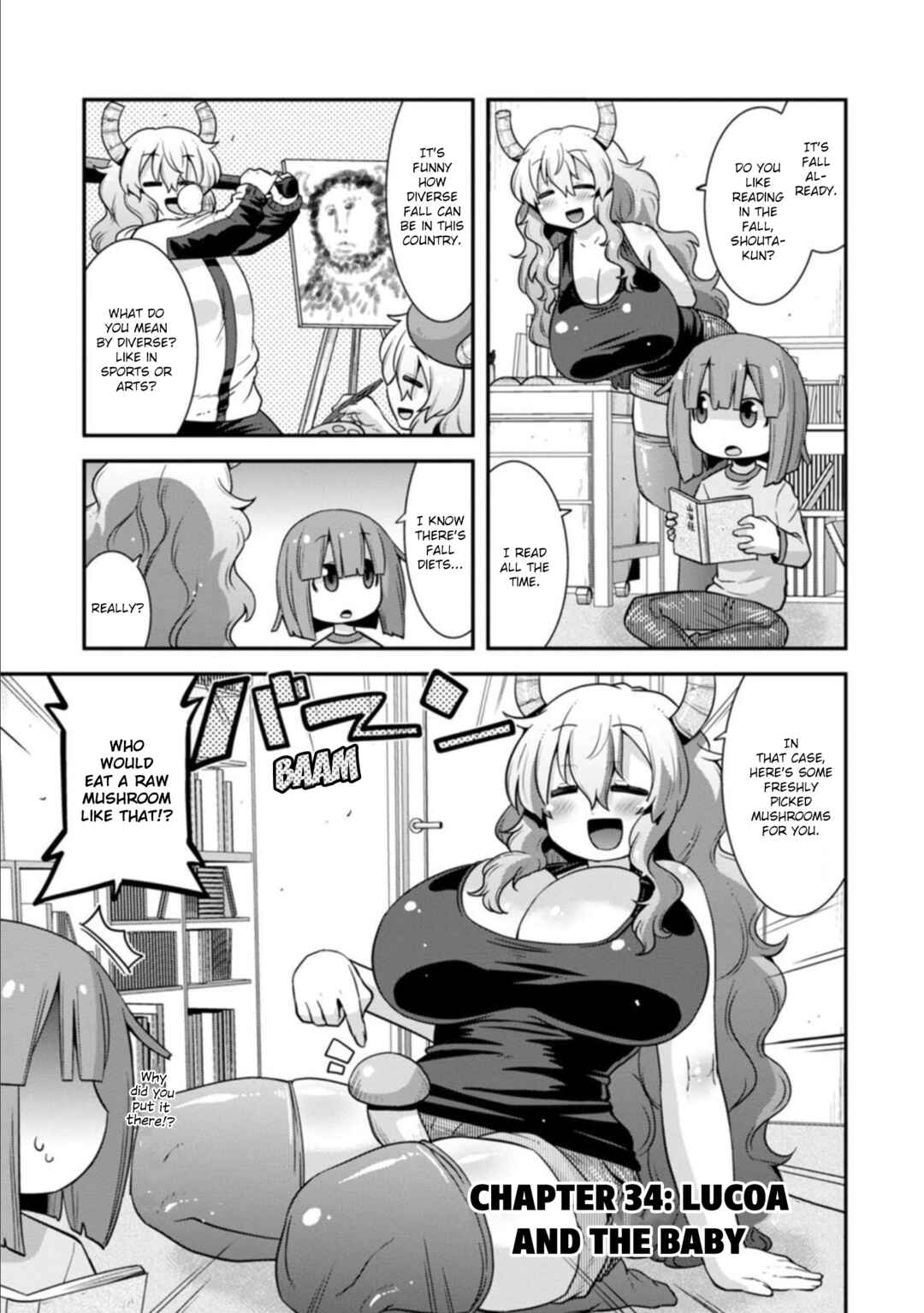 Page 1 Chapter 34 Kobayashi-san Chi no Maid Dragon: Lucoa wa Boku no ×× Desu
