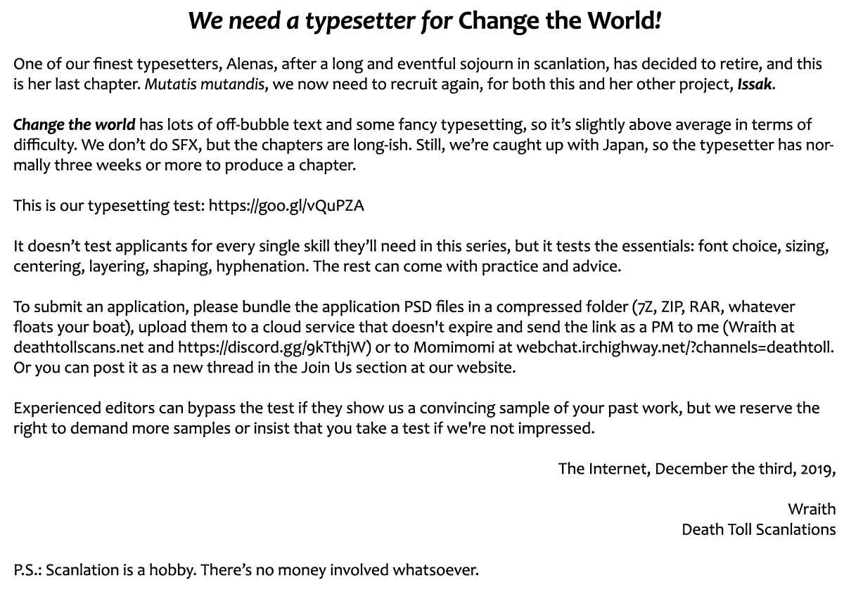 Page 1 Chapter 18 Change the World