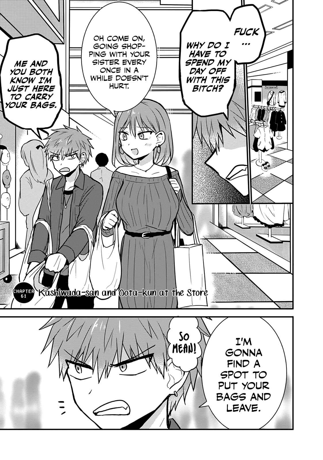 Page 1 Chapter 61 Kao ni Denai Kashiwada-san to Kao ni Deru Oota-kun