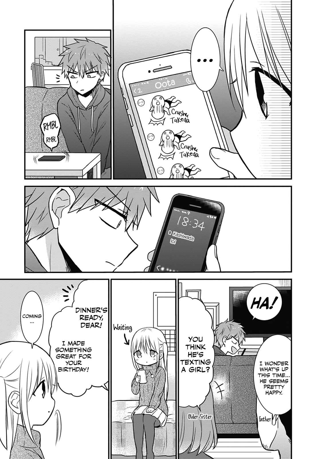 Page 10 Chapter 14 Kao ni Denai Kashiwada-san to Kao ni Deru Oota-kun