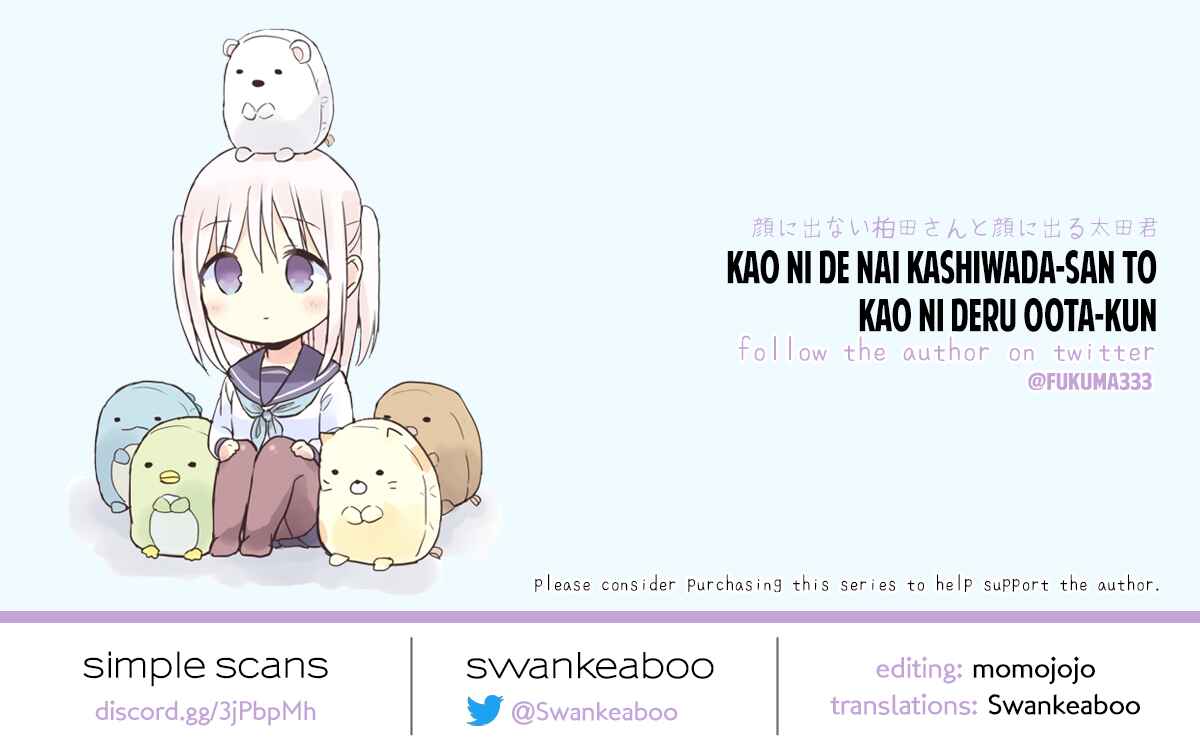 Page 12 Chapter 36 Kao ni Denai Kashiwada-san to Kao ni Deru Oota-kun