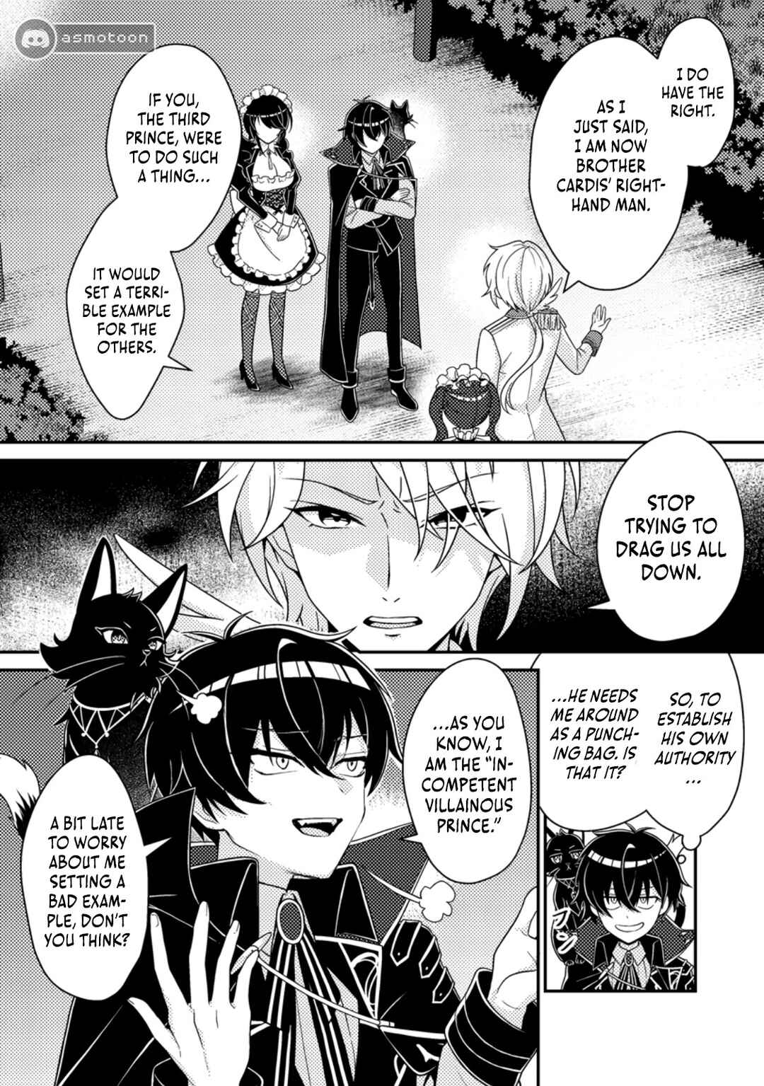 Page 6 Chapter 8 Munou no Akudou Ouji wa Ikinokoritai ~Renai RPG no Akuyaku Mob ni Tensei Shita kedo, Gensaku Mushi shite Saikyou wo Mezasu~