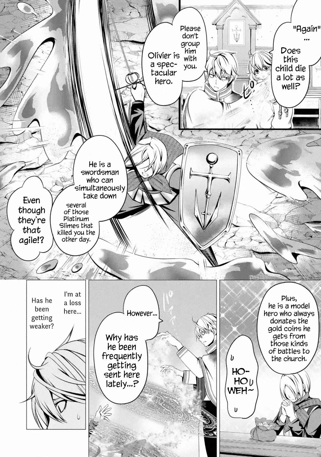 Page 4 Chapter 2.1 Im Working at the Church as a Priest, but I Want to Be Cut Some Slack from the Mutilated Bodies of the Heroes that Keep Getting Sent to Me