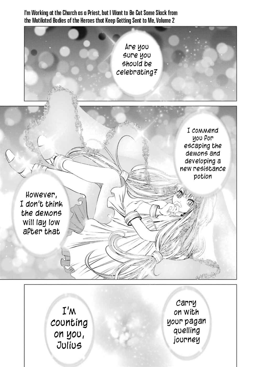Page 37 Chapter 6 Im Working at the Church as a Priest, but I Want to Be Cut Some Slack from the Mutilated Bodies of the Heroes that Keep Getting Sent to Me
