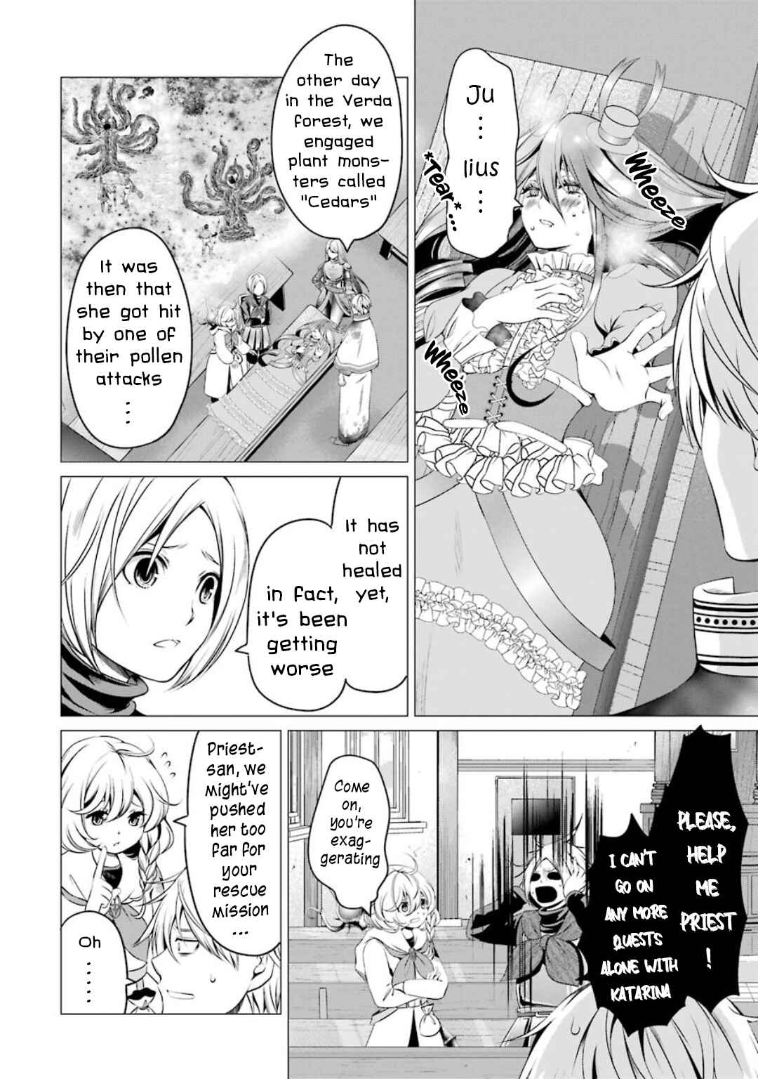 Page 8 Chapter 6 Im Working at the Church as a Priest, but I Want to Be Cut Some Slack from the Mutilated Bodies of the Heroes that Keep Getting Sent to Me