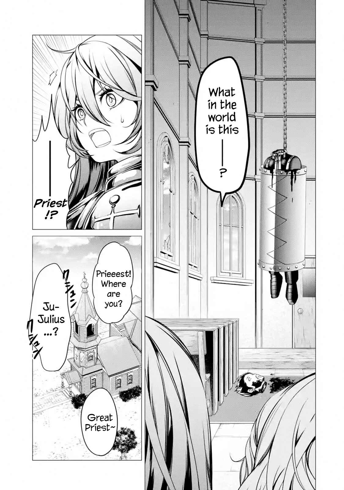Page 2 Chapter 4.4 Im Working at the Church as a Priest, but I Want to Be Cut Some Slack from the Mutilated Bodies of the Heroes that Keep Getting Sent to Me