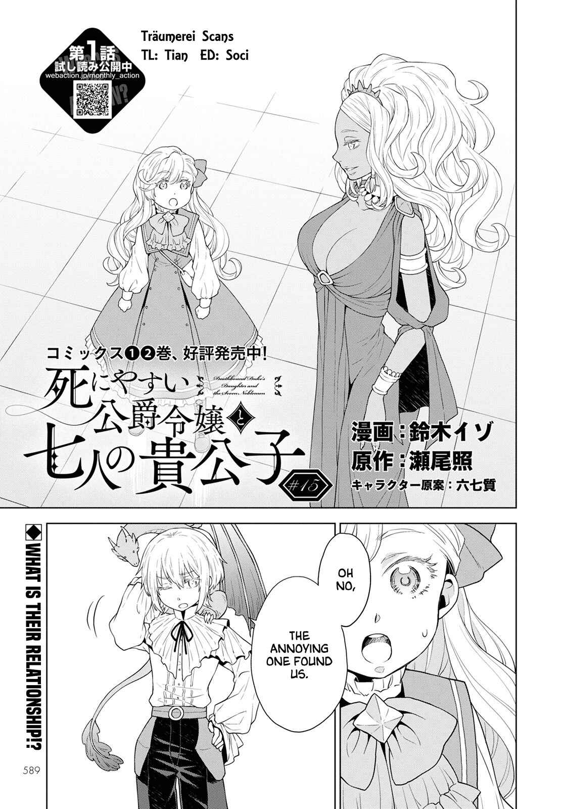Page 1 Chapter 15 Shini Yasui Koushaku Reijou to Shichi-nin no Kikoushi