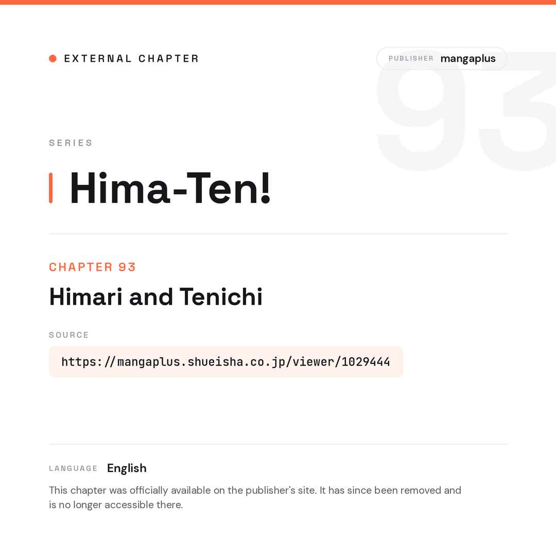 Page 1 Chapter 93 Hima-Ten!