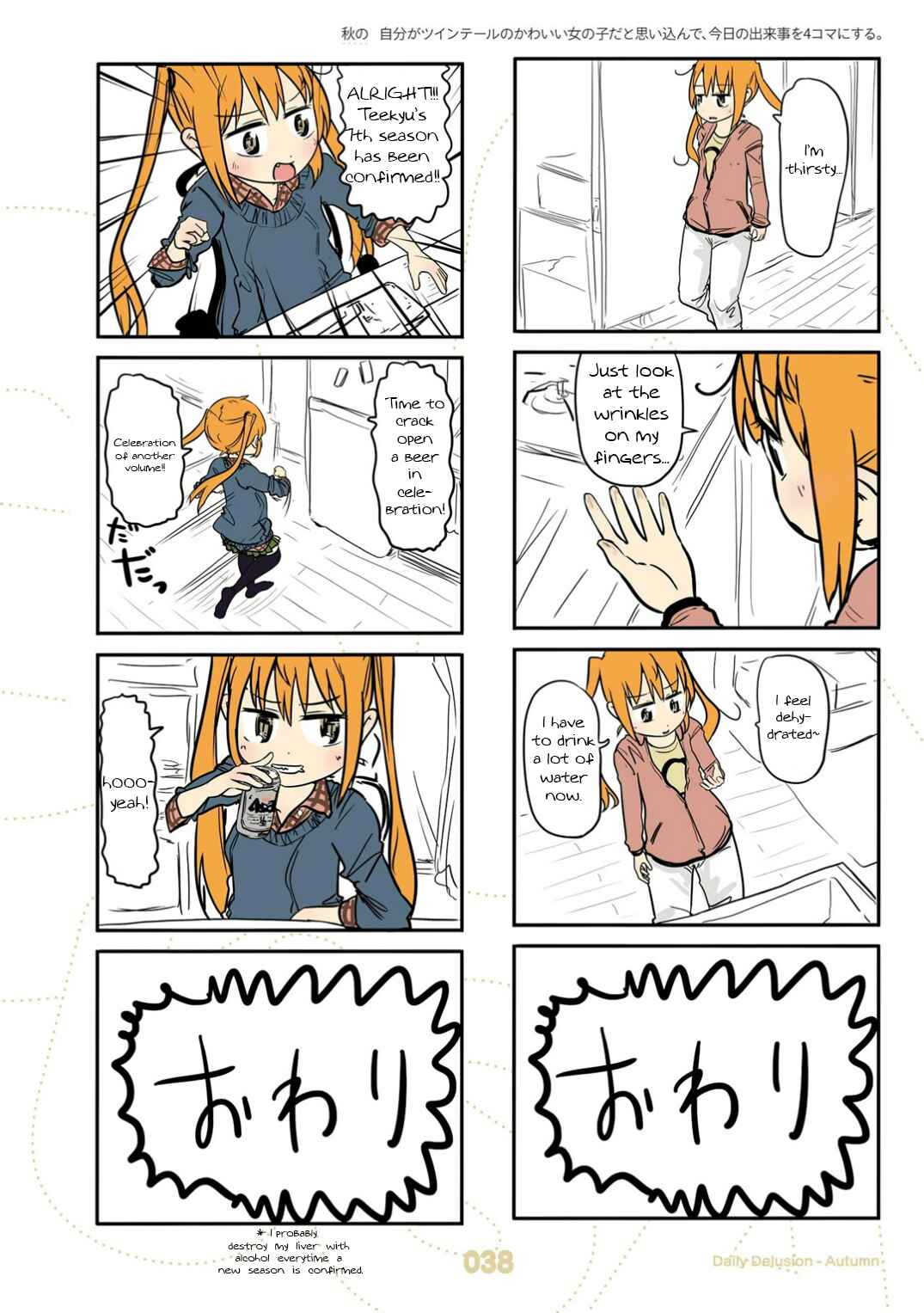 Page 18 Chapter 20 Jibun ga Twintail no Kawaii Onnanoko da to Omoikonde, Kyou no Dekigoto wo 4koma ni Suru