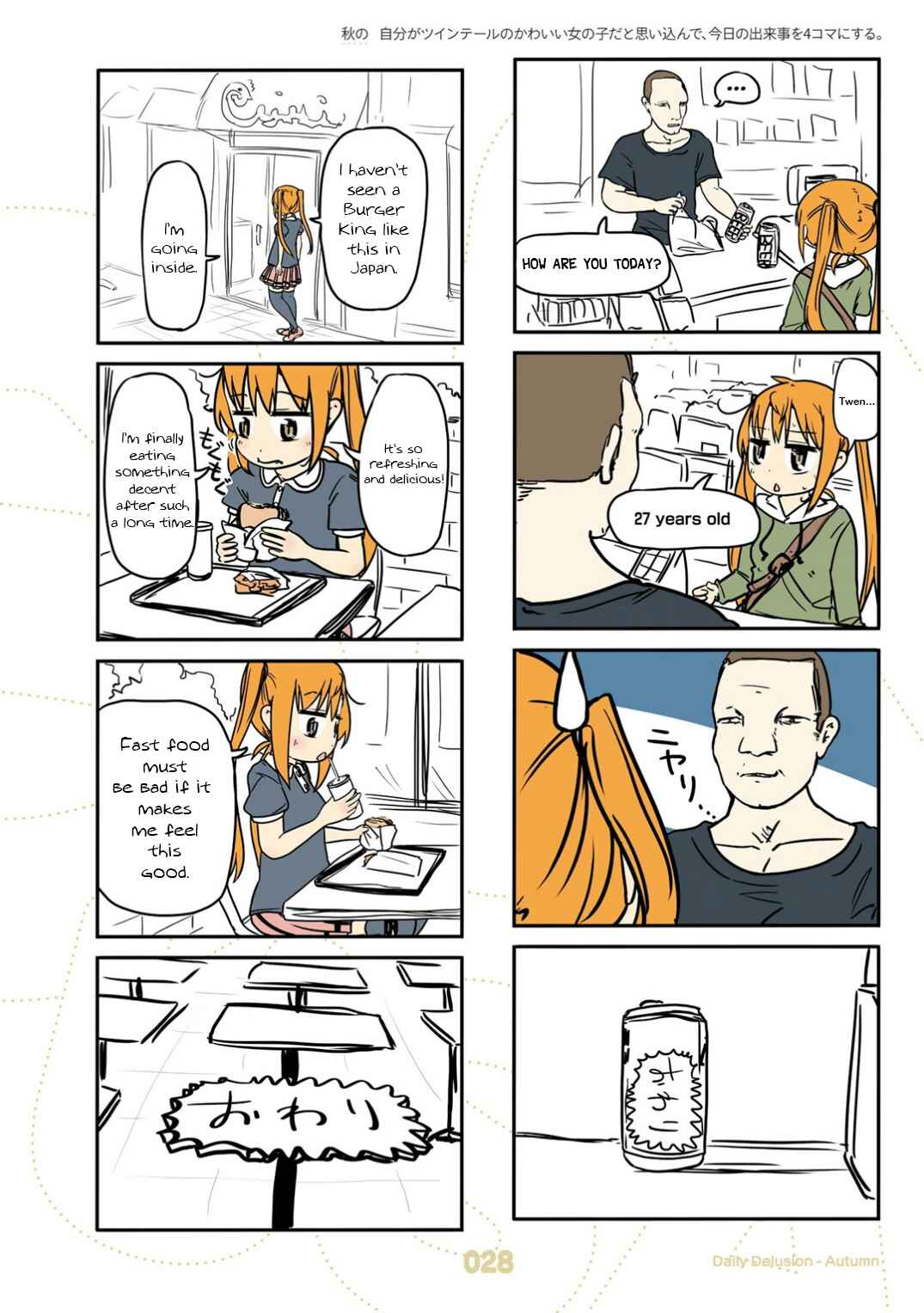 Page 8 Chapter 20 Jibun ga Twintail no Kawaii Onnanoko da to Omoikonde, Kyou no Dekigoto wo 4koma ni Suru