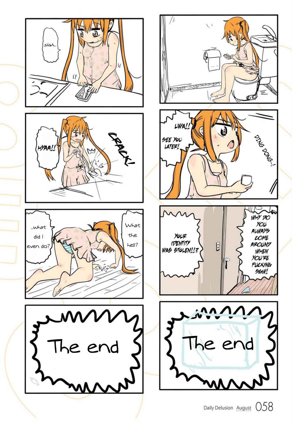 Page 14 Chapter 5 Jibun ga Twintail no Kawaii Onnanoko da to Omoikonde, Kyou no Dekigoto wo 4koma ni Suru