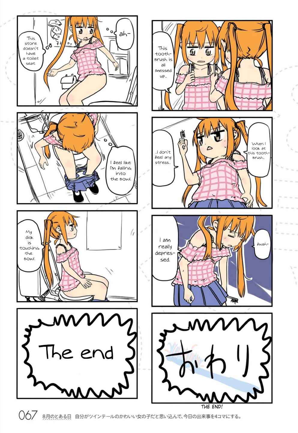 Page 8 Chapter 6 Jibun ga Twintail no Kawaii Onnanoko da to Omoikonde, Kyou no Dekigoto wo 4koma ni Suru