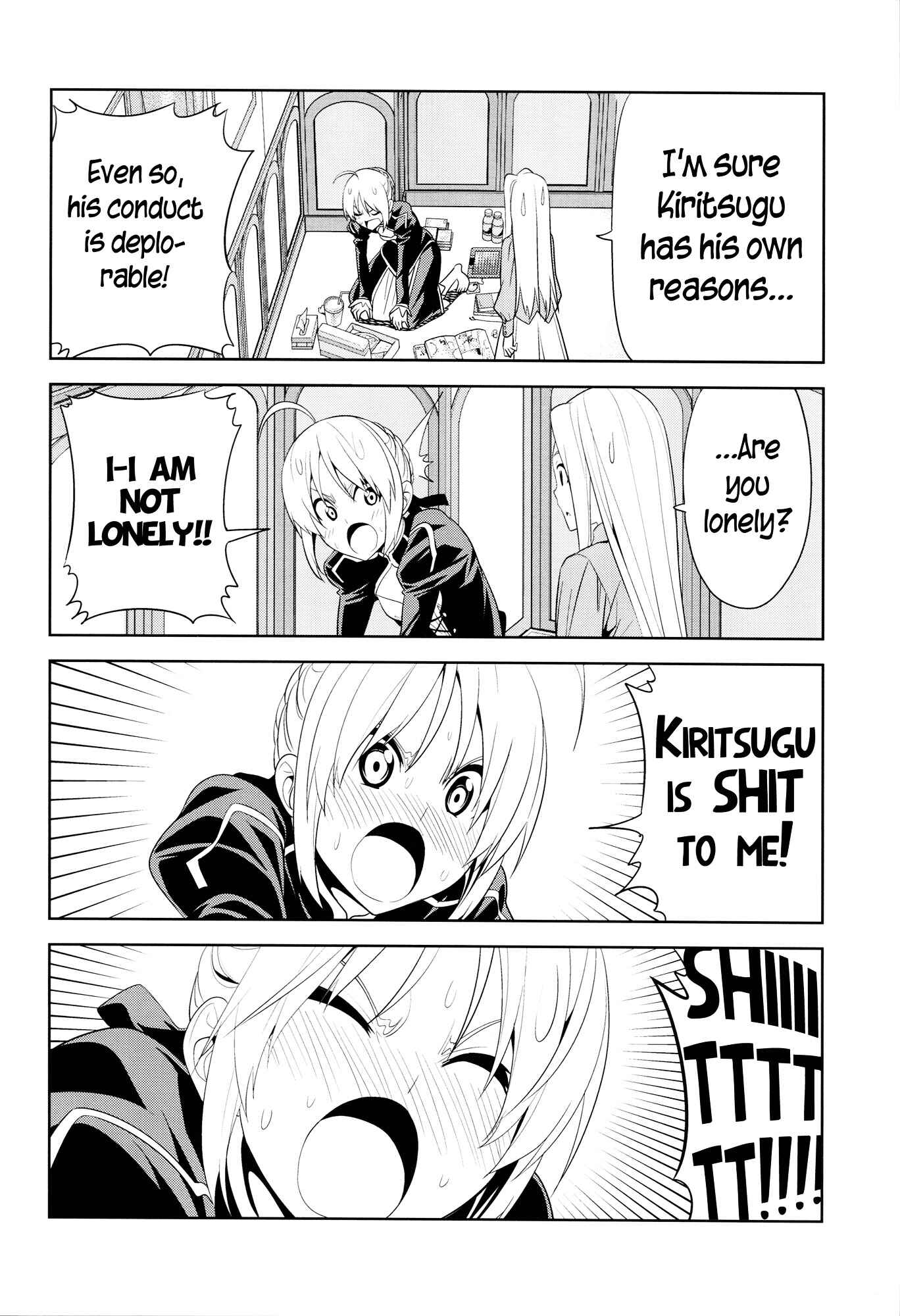 Page 7 Chapter Unknown_9fae Fate/Zero - Fubin Sugiru Zero Saber ga Ijikeru (Doujinshi)