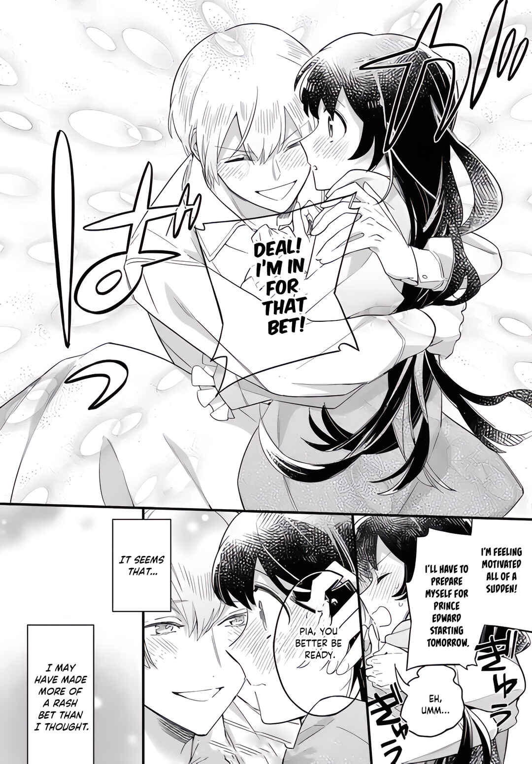 Page 35 Chapter 21 Yowaki MAX Reijou nanoni, Ratsuwan Konyakusha-sama no Kake ni Notte Shimatta