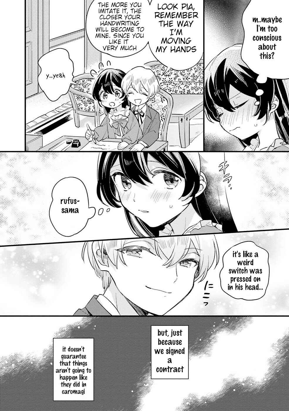 Page 4 Chapter 2.3 Yowaki MAX Reijou nanoni, Ratsuwan Konyakusha-sama no Kake ni Notte Shimatta