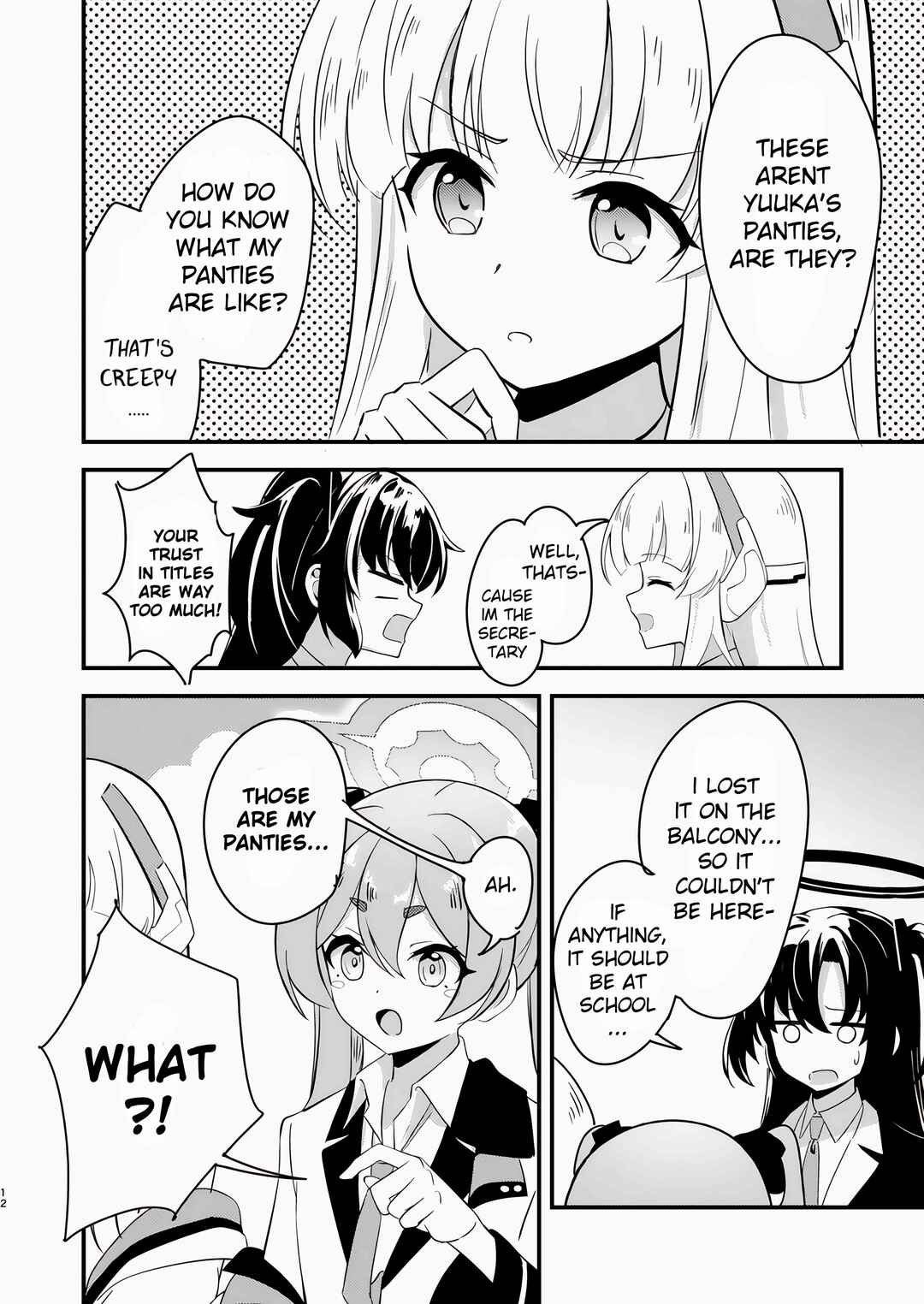 Page 11 Chapter Unknown_ac8f Blue Archive - Kinkyuu Kaigi: Yuuka-chan no Pantsu ga Nakunatta Ken (Doujinshi)