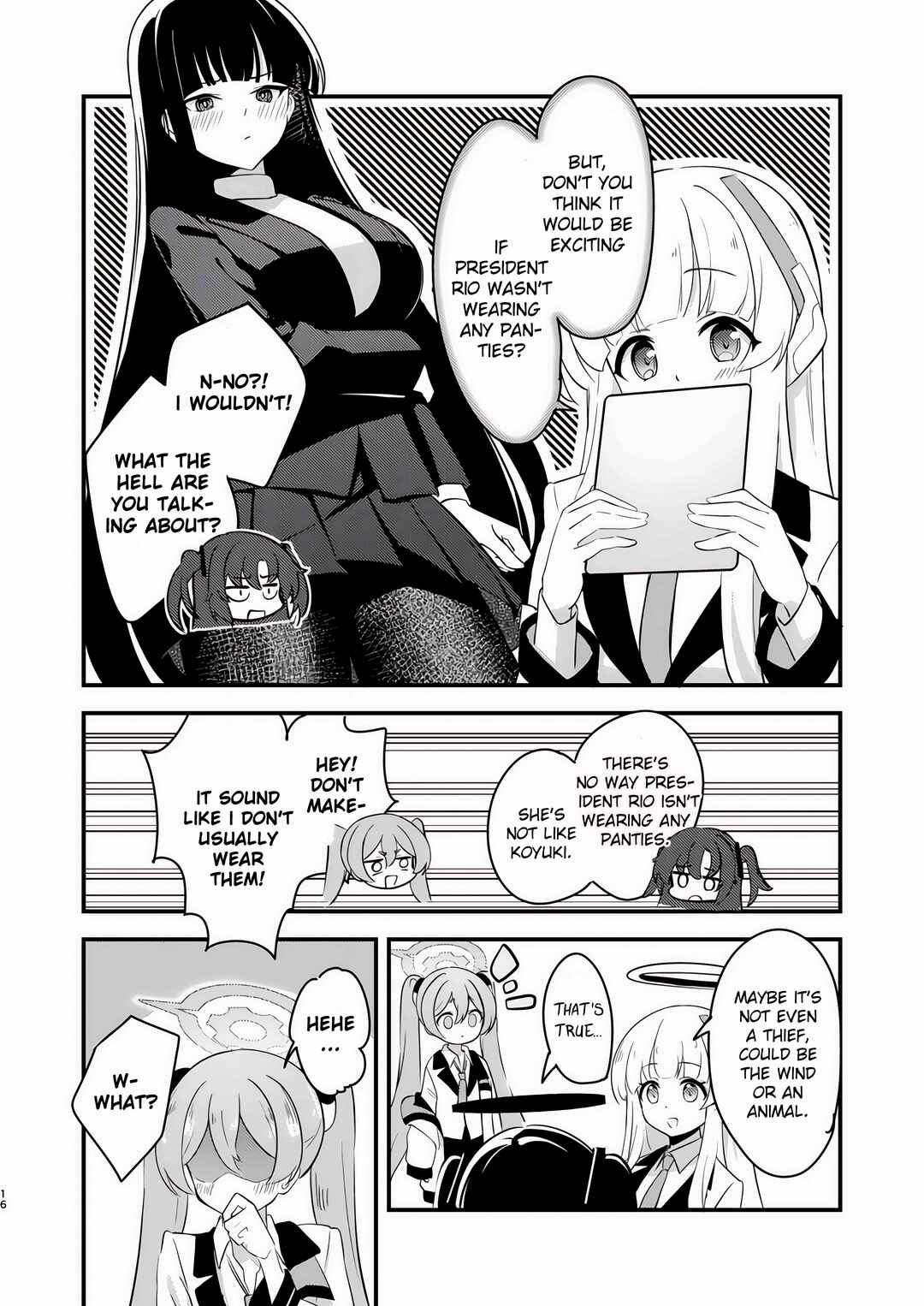Page 15 Chapter Unknown_ac8f Blue Archive - Kinkyuu Kaigi: Yuuka-chan no Pantsu ga Nakunatta Ken (Doujinshi)