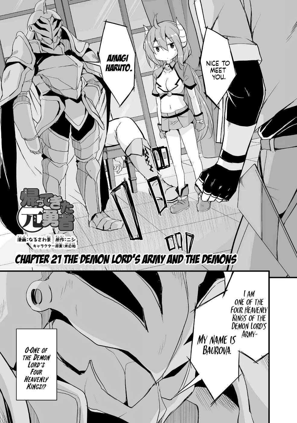 Page 1 Chapter 21 Kaettekita Motoyuusha