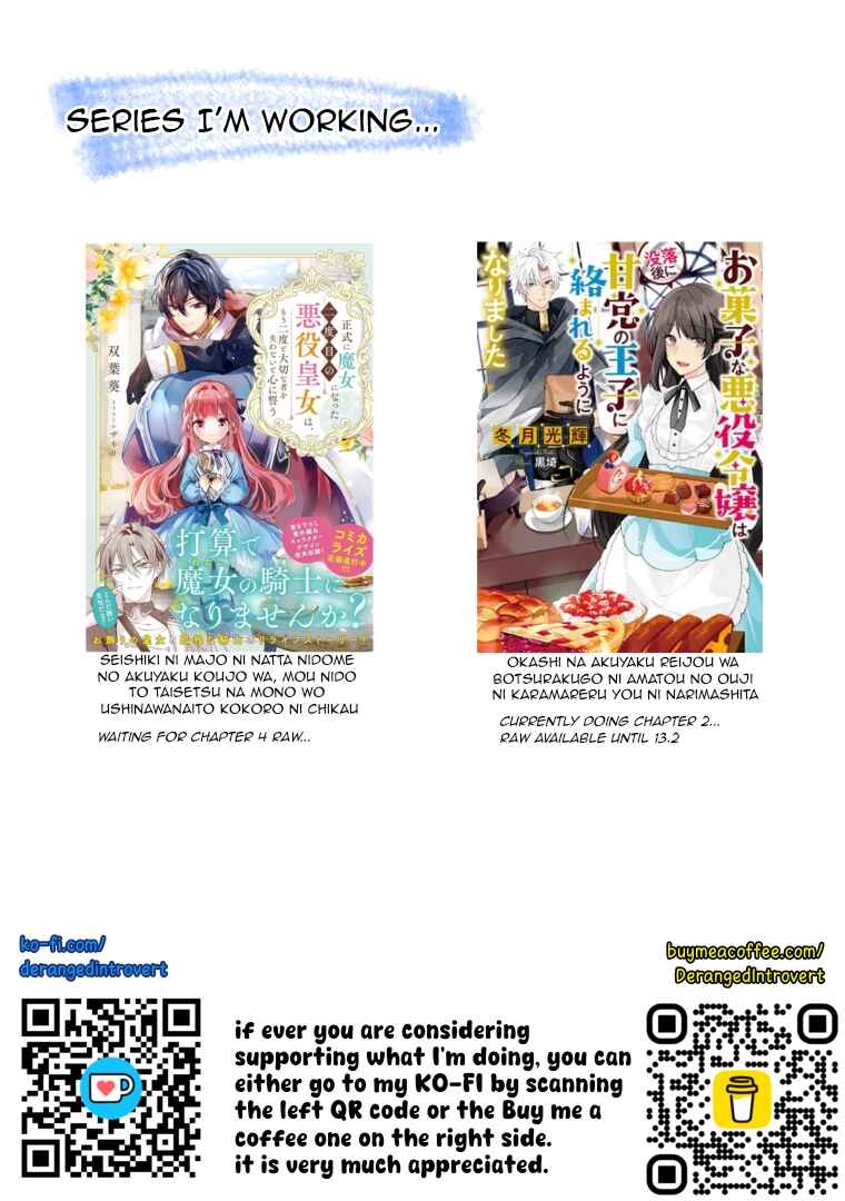 Page 16 Chapter 2.1 Okashi na Akuyaku Reijou wa Botsurakugo ni Amatou no Ouji ni Karamareru you ni Narimashita
