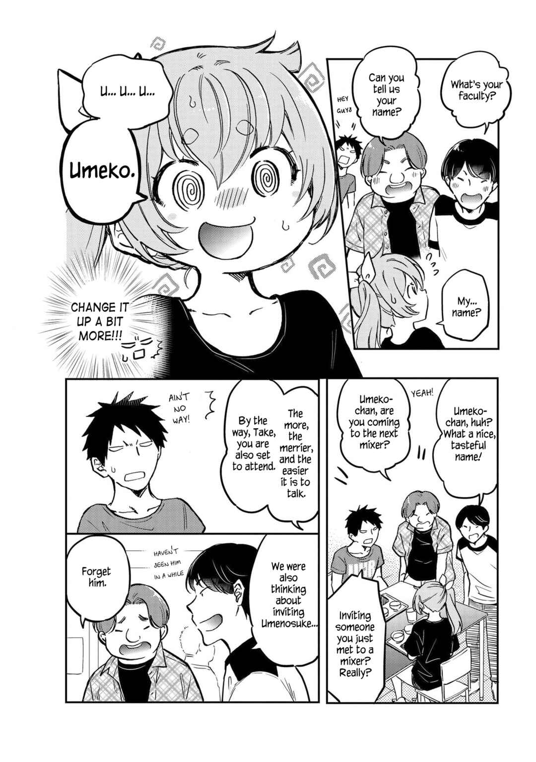 Page 4 Chapter 7 Umenosuke-kun wa Danshiryou no Onnanoko