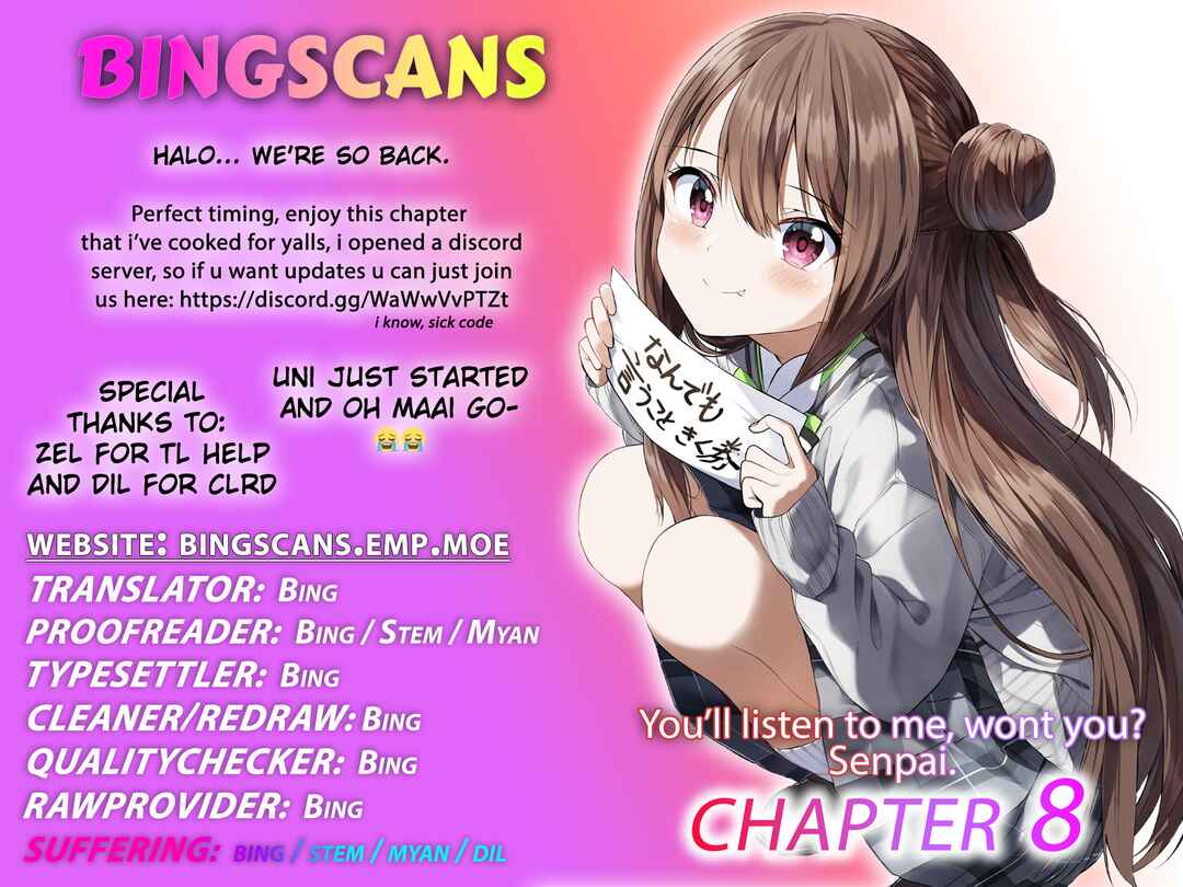 Page 1 Chapter 8 Kiite kuremasu yo ne? Senpai