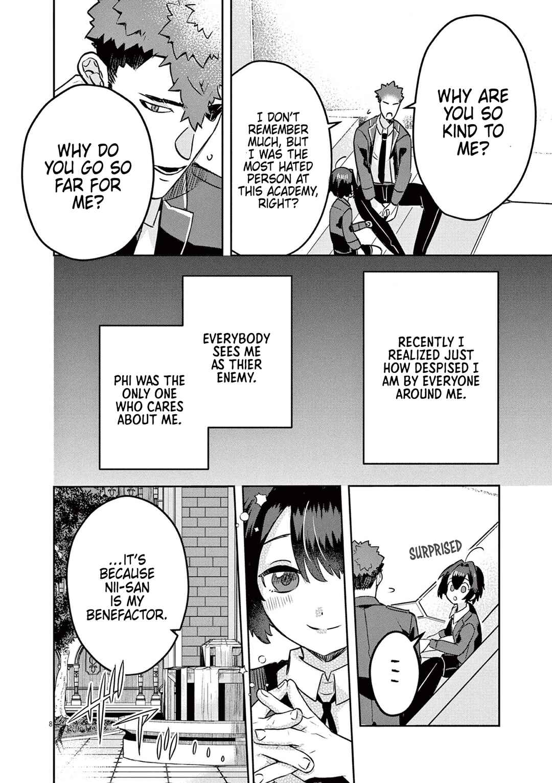 Page 8 Chapter 3 Nichiasa Suki no Otaku ga Akuyaku Seito ni Tenseishita Kekka, Hametsu Flag ga Houkaishiteiku Ken ni Tsuite