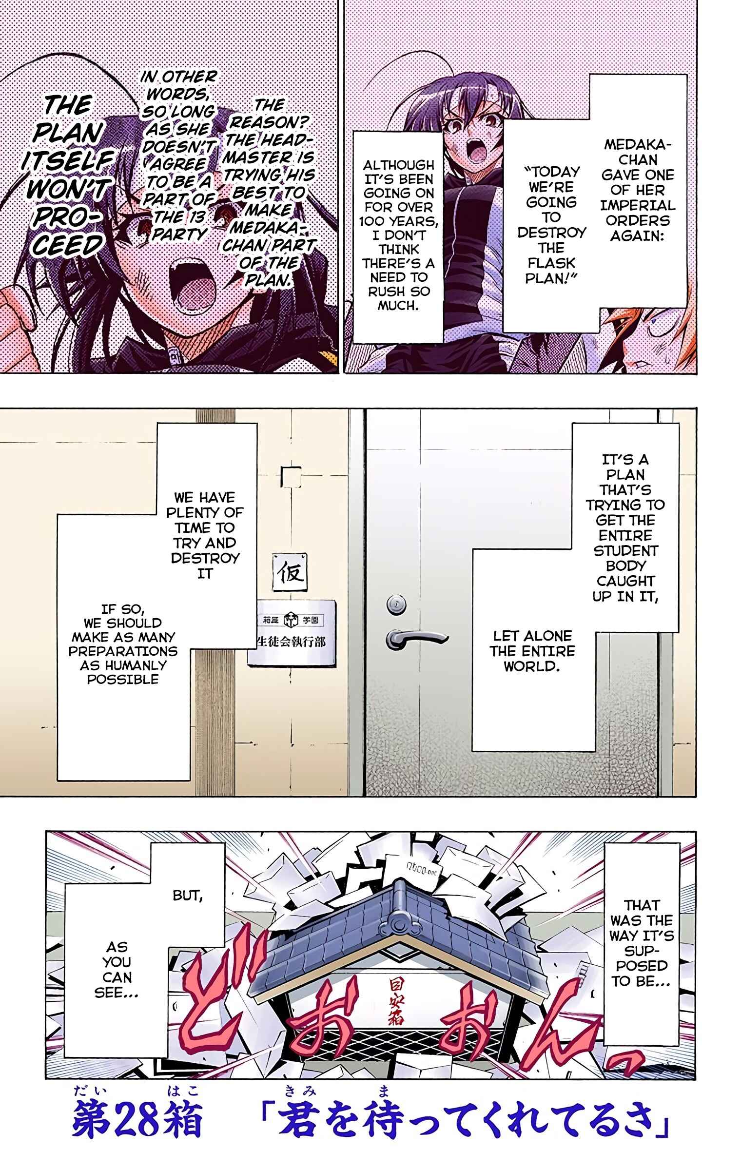 Page 1 Chapter 28 Medaka Box (Official Colored)