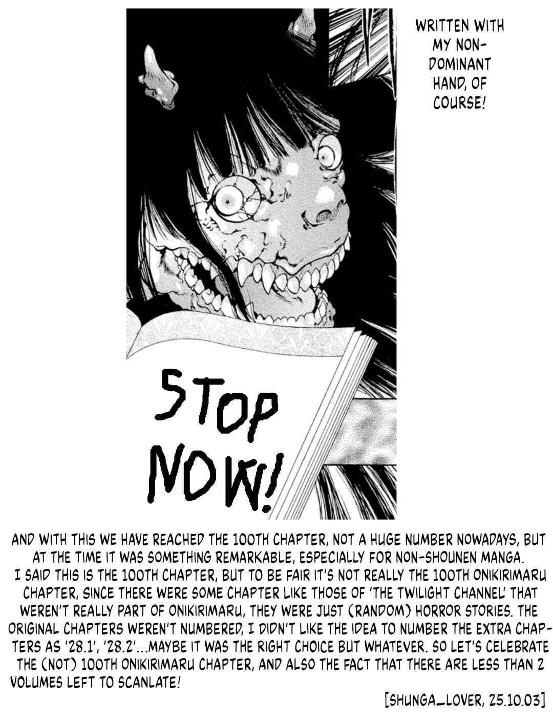 Page 31 Chapter 100 Onikirimaru