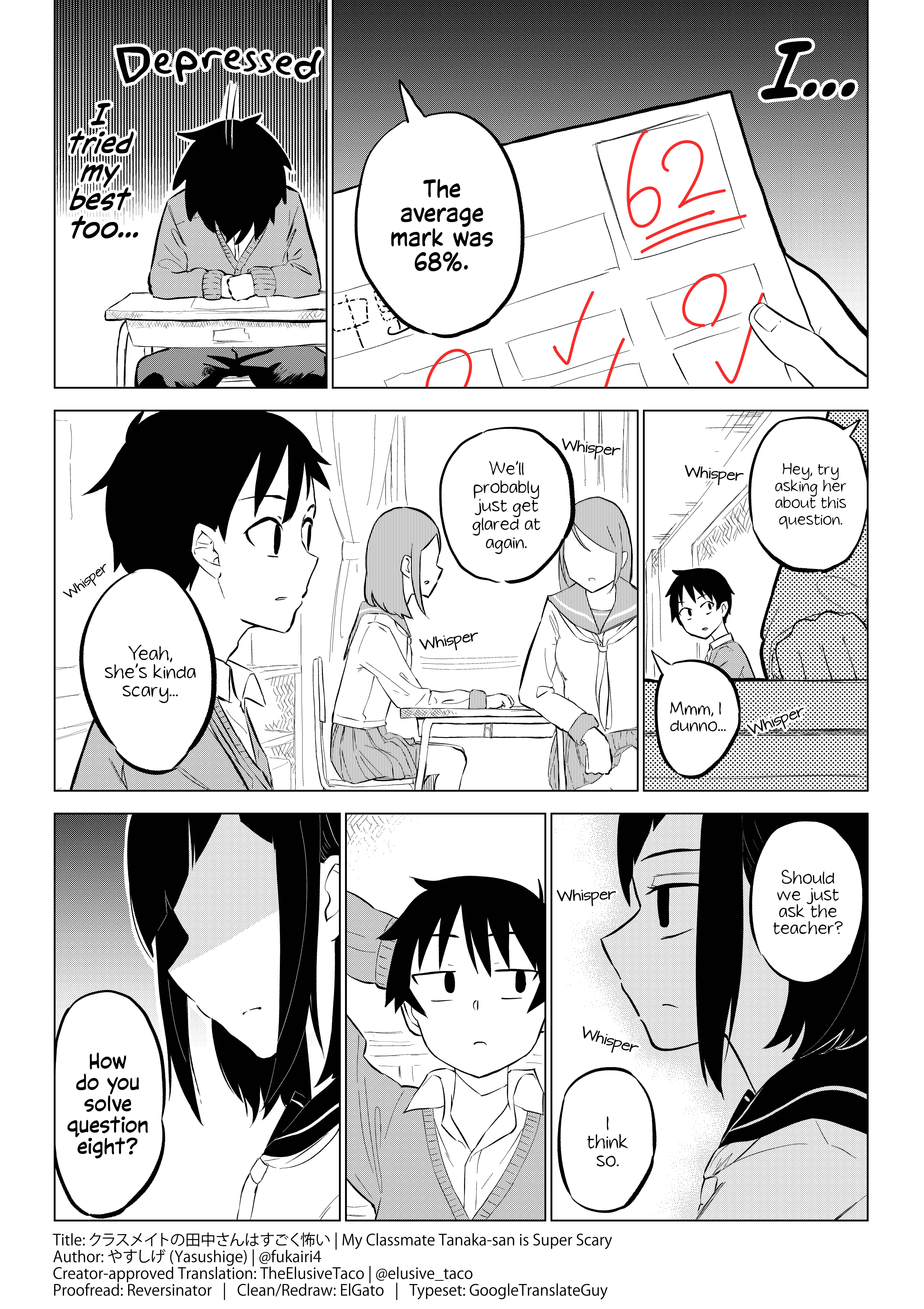 Page 2 Chapter 9 Classmate no Tanaka-san wa Sugoku Kowai (Webcomic)