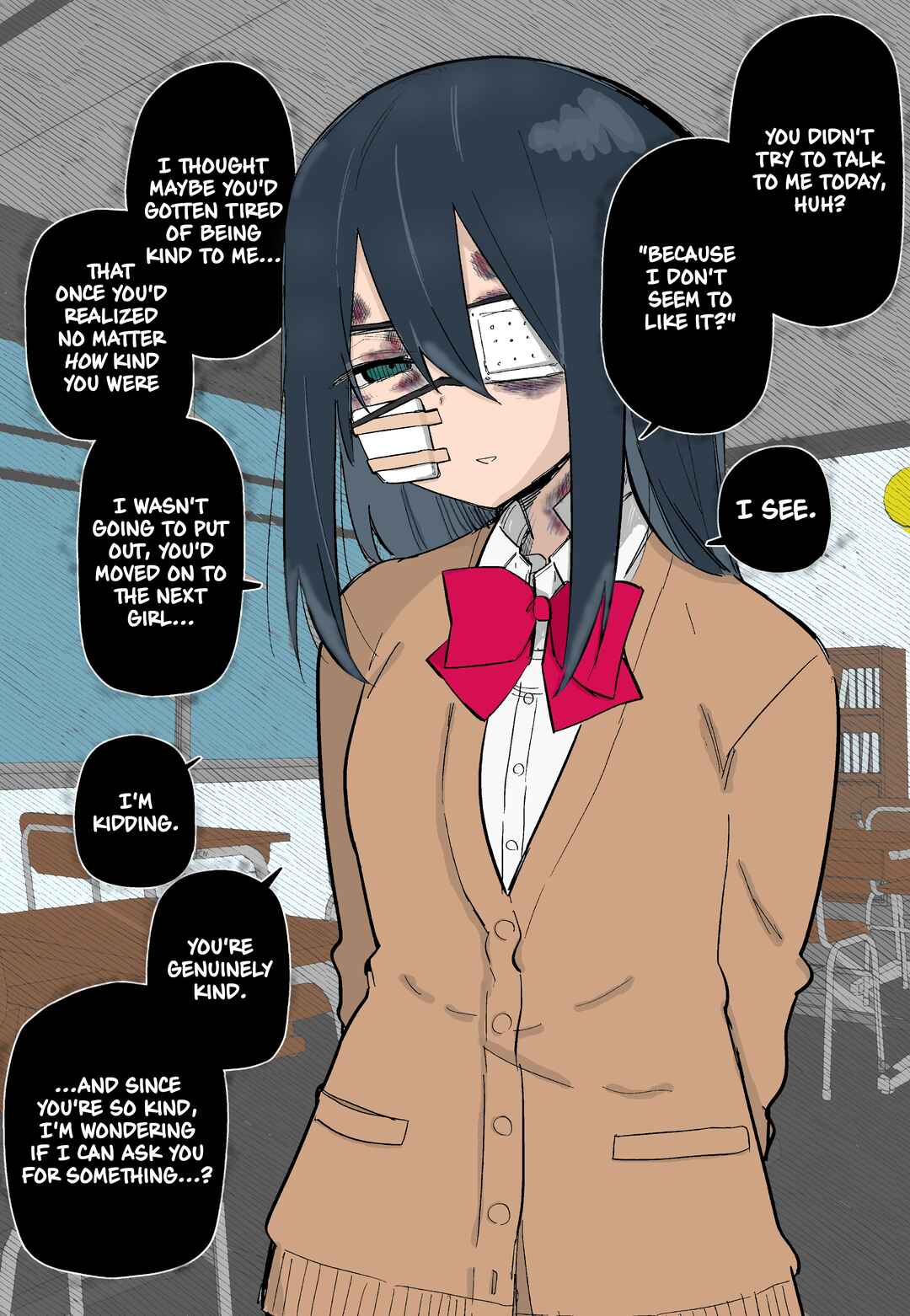 Page 1 Chapter 6 Azadarake no Classmate ga Shinpai de (Fan Colored)