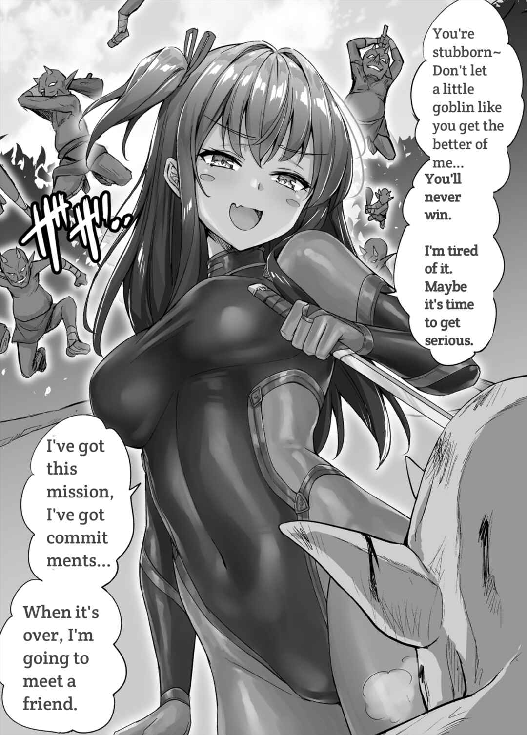 Page 1 Chapter 4 Make Flag Binbin na Kasshoku Mesugaki Kunoichi-chan