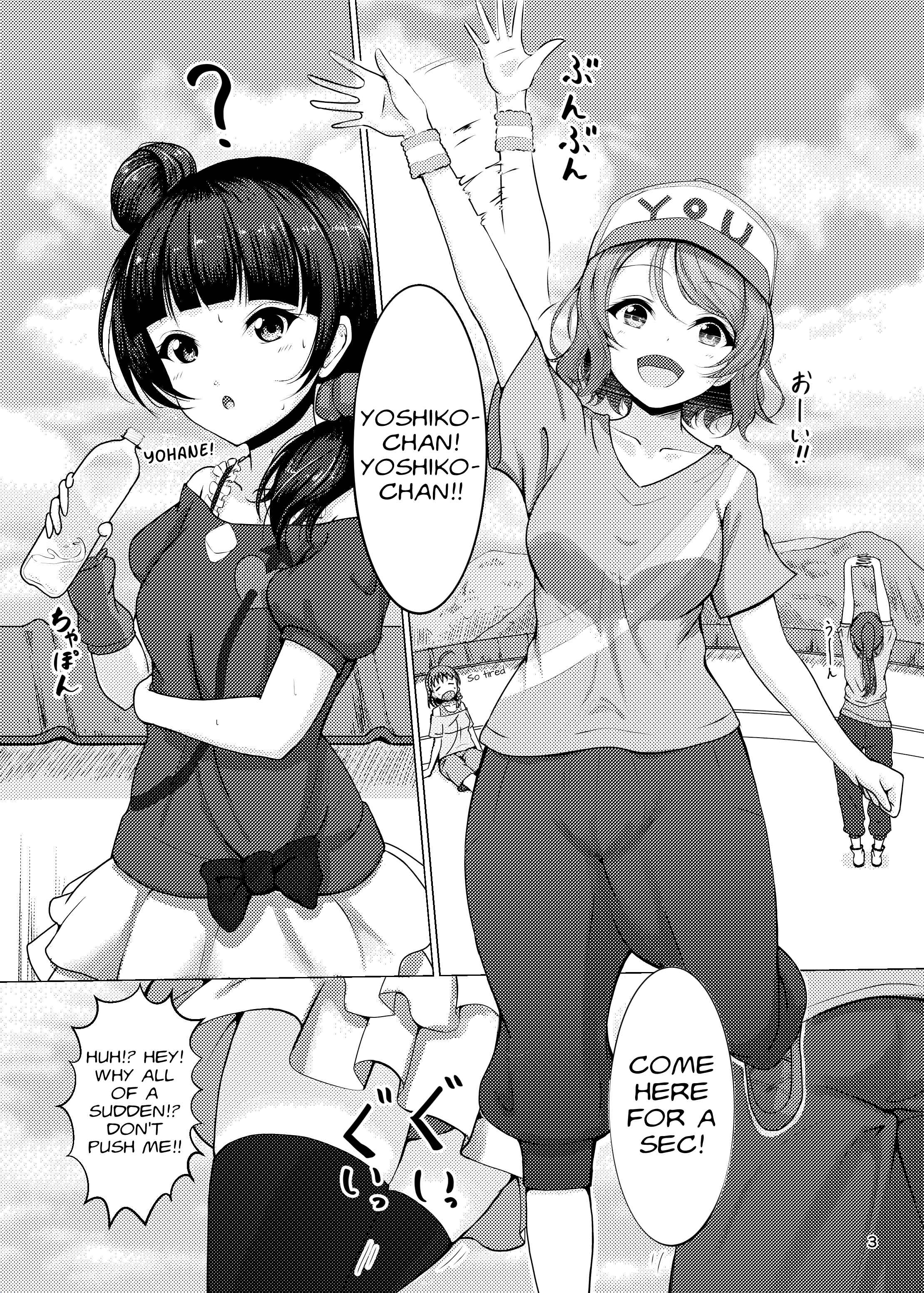 Page 3 Chapter Unknown_b045 Love Live! Sunshine!! - Chinpo wa Doko ni? Kimi no Mata ni! (Doujinshi)