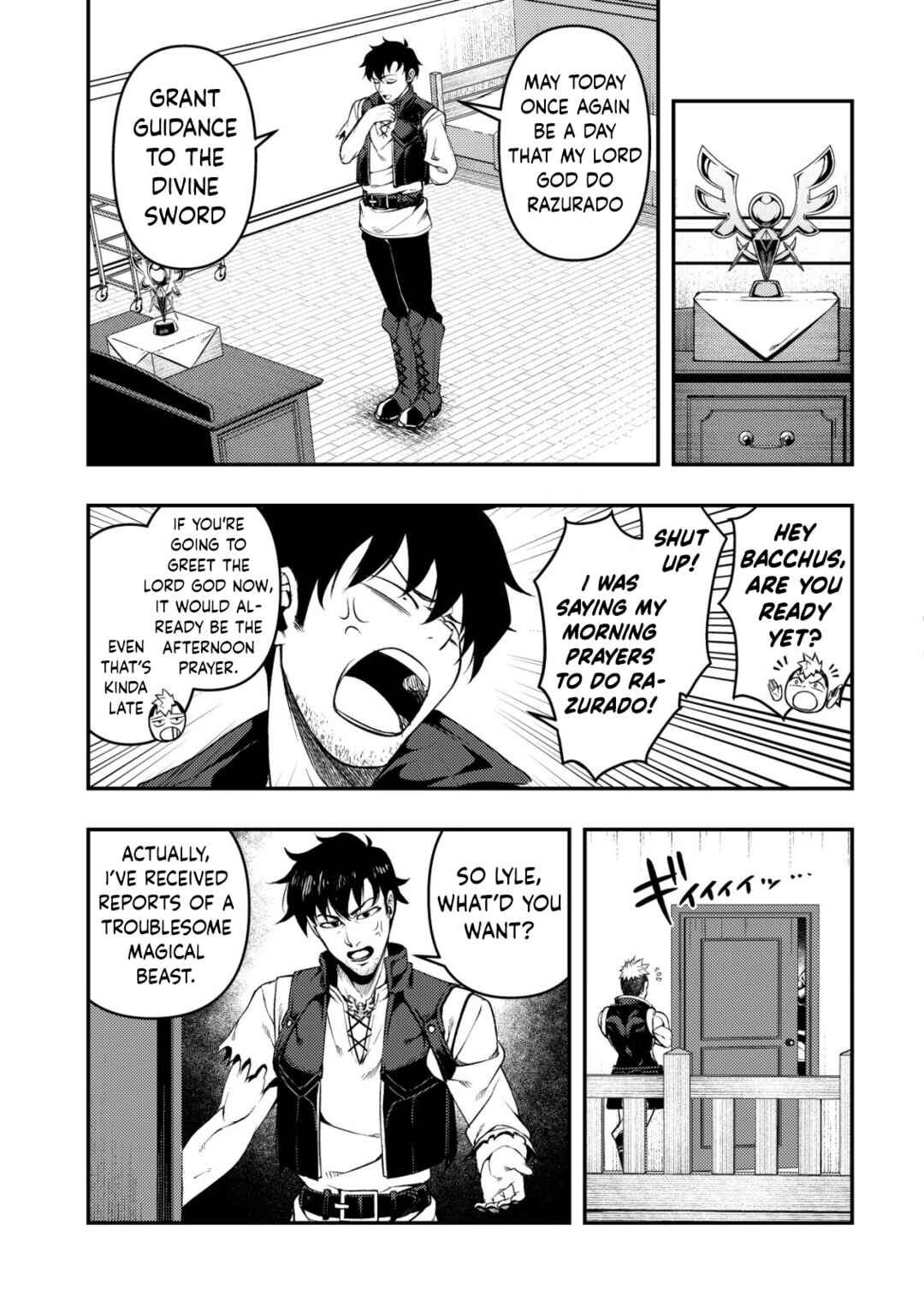 Page 10 Chapter 1 Maken Gishi Bacchus ~Shinken wo Mezasu Tenseisha wa, Kutte Nonde Tsukutte Sugosu~
