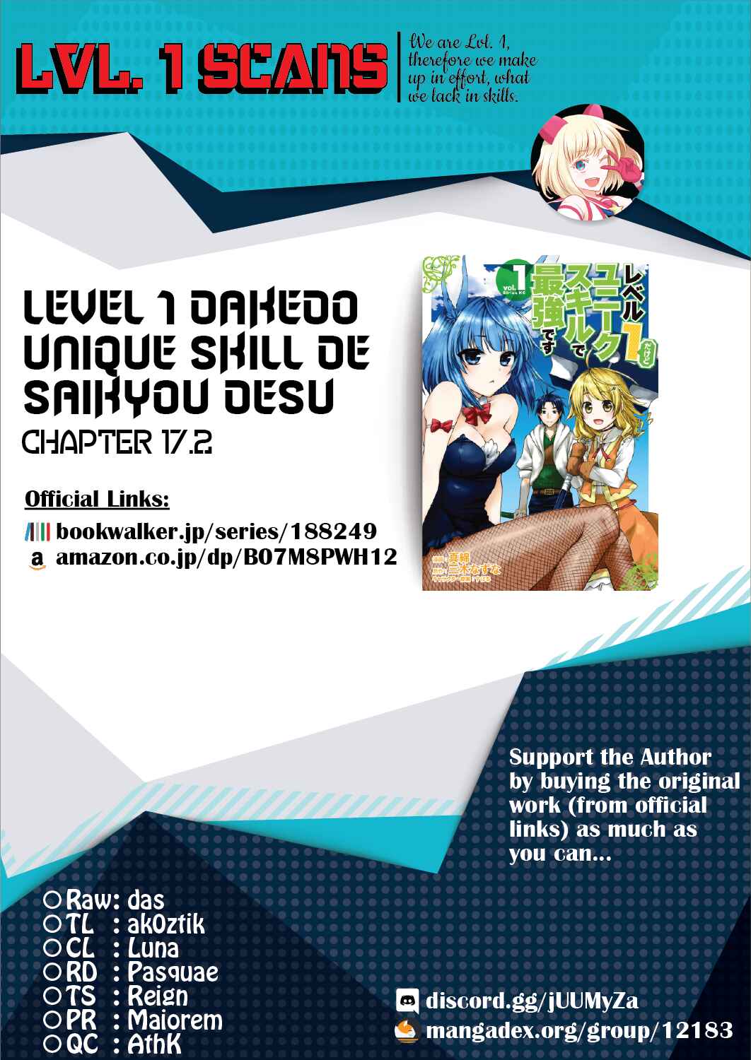 Page 18 Chapter 17.2 Level 1 Dakedo Unique Skill de Saikyou desu