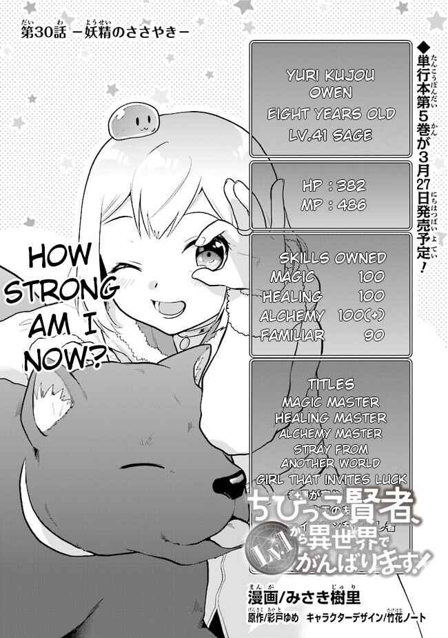 Page 1 Chapter 30 The Small Sage Will Try Her Best in the Different World from Lv. 1!