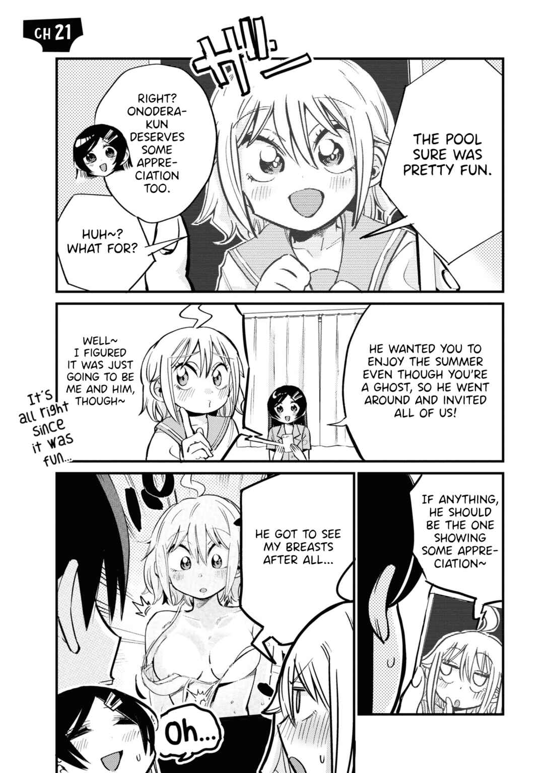 Page 1 Chapter 21 Yuurei ni Natta kara Pantsu Misete mo Barenai Yone!?