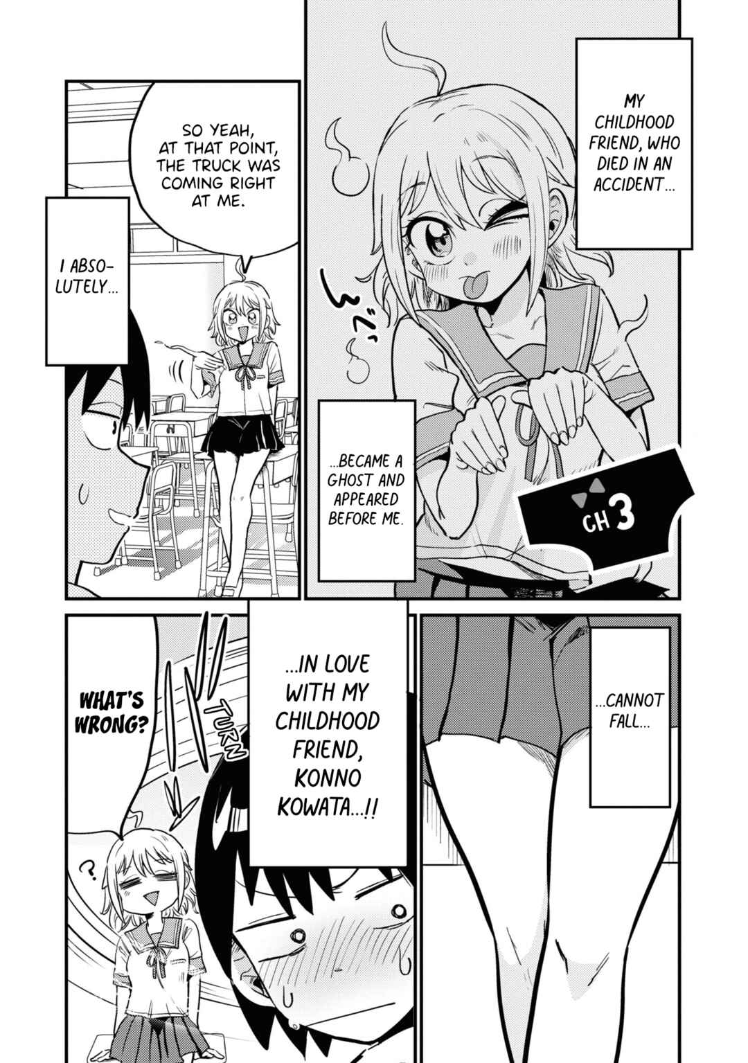 Page 1 Chapter 3 Yuurei ni Natta kara Pantsu Misete mo Barenai Yone!?