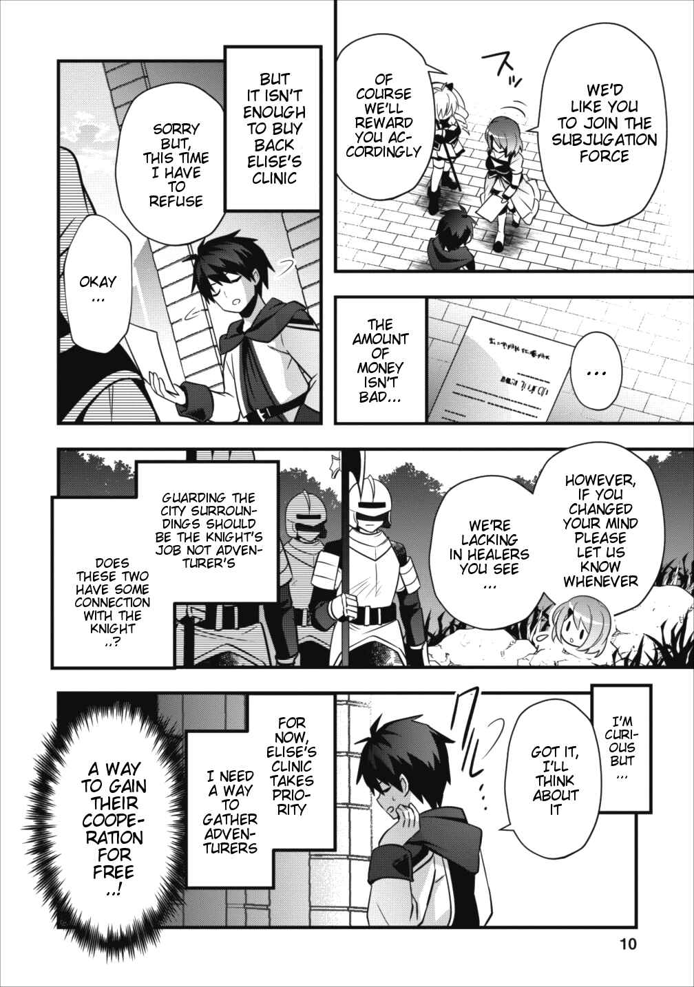 Page 10 Chapter 6.1 Isekai no Meikyuu Toshi de Chiyu Mahoutsukai Yattemasu