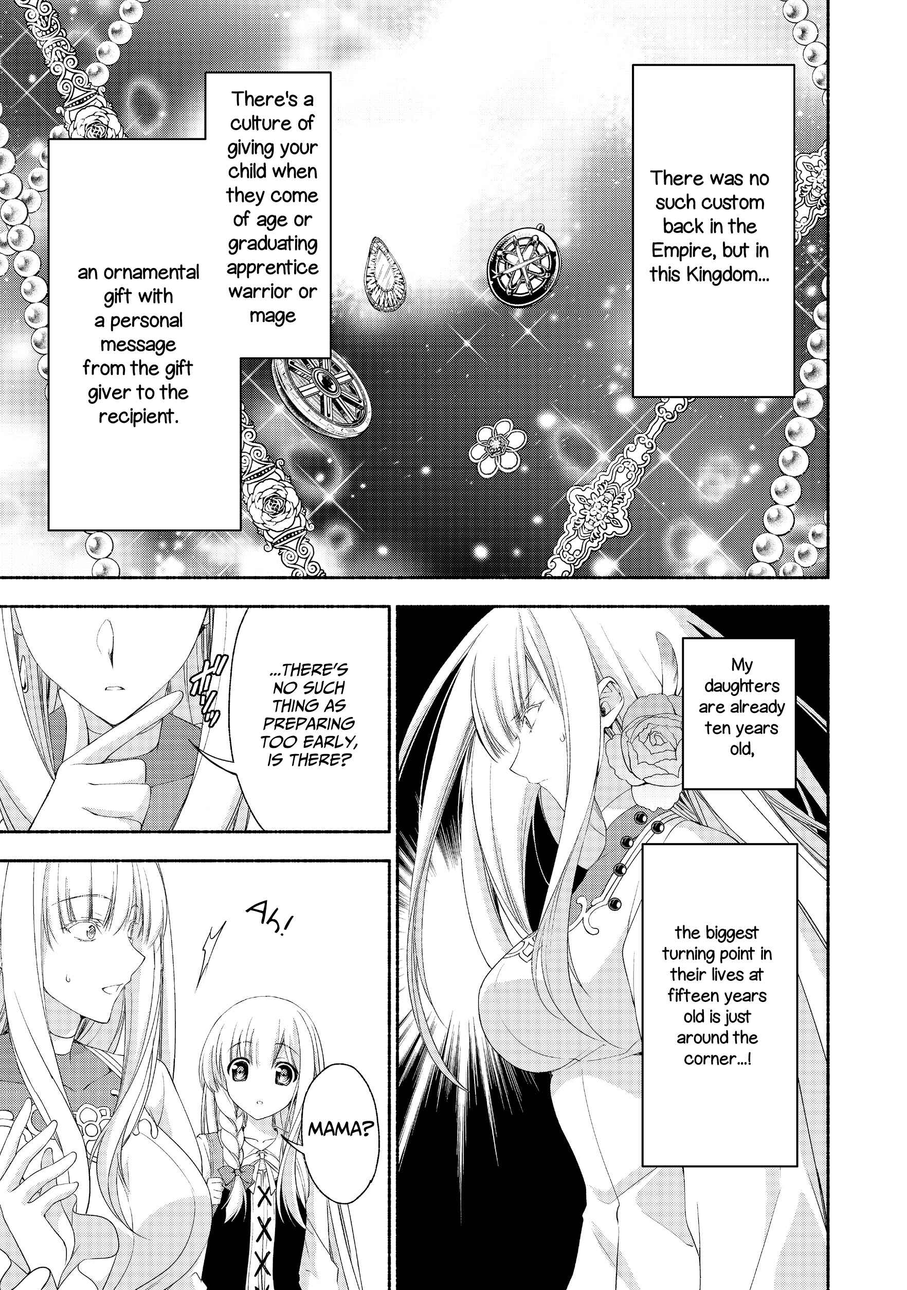 Page 15 Chapter 4 Moto Kizoku Reijou de Mikon no Haha Desuga, Musumetachi ga Kawaii Sugite Boukenshagyo mo Ku ni Narimasen